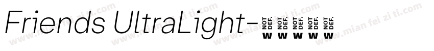 Friends UltraLight字体转换